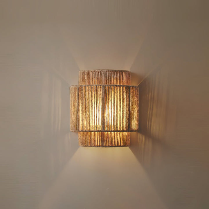 Rustykalna Lampa Ścienna Wpleciona