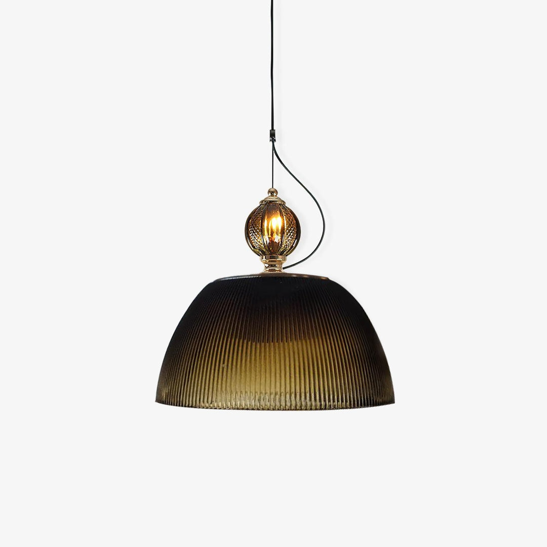 Lampa wisząca z szklaną misą