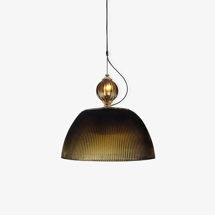 Lampa wisząca z szklaną misą