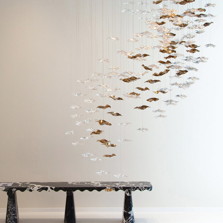 Lampa wisząca z szklanymi wisiorkami Tidal Art