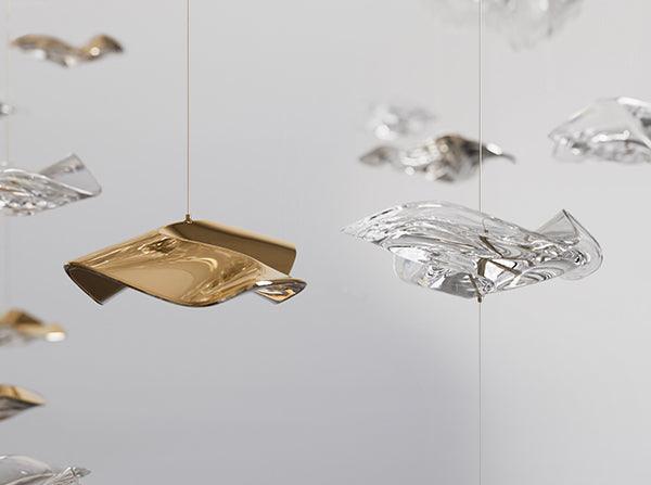 Lampa wisząca z szklanymi wisiorkami Tidal Art