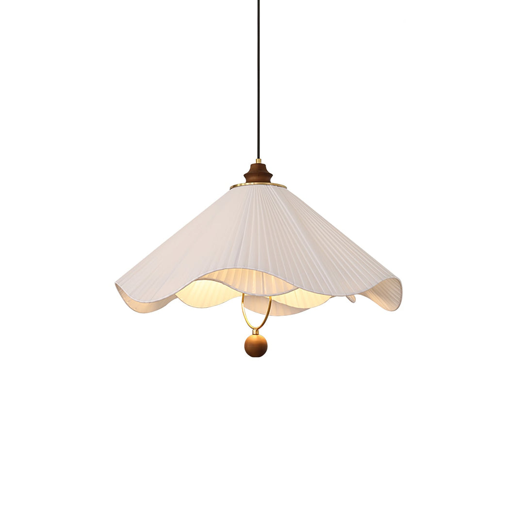 Lampa wisząca z falistym brzegiem