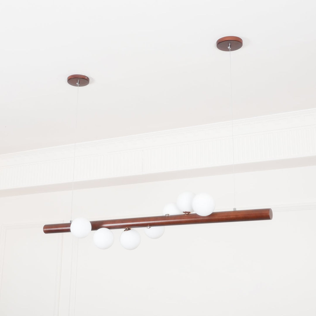 Skandynawska Lampa Wisząca z Drewna
