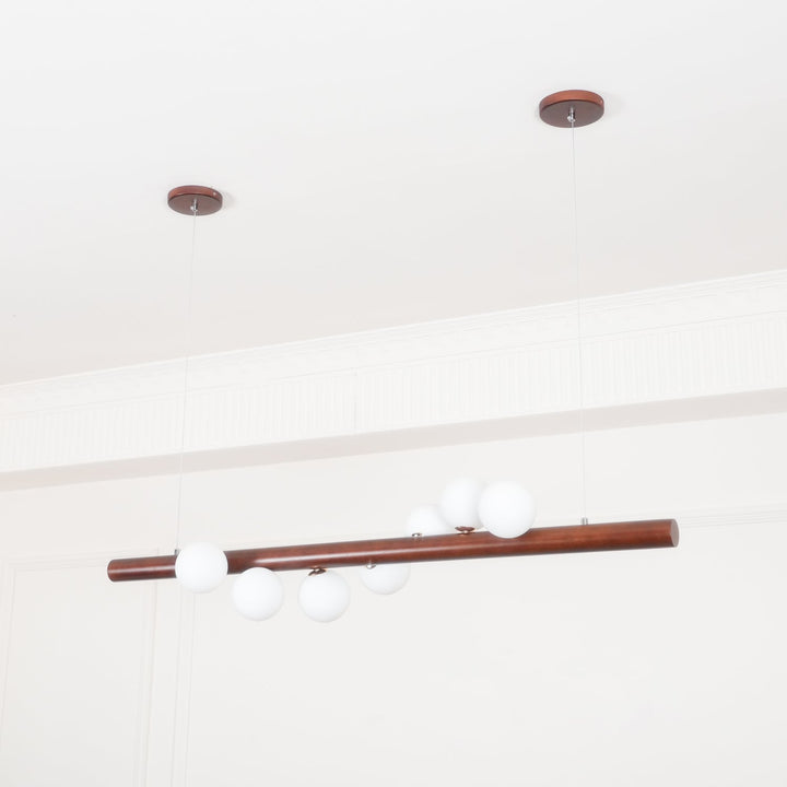 Skandynawska Lampa Wisząca z Drewna