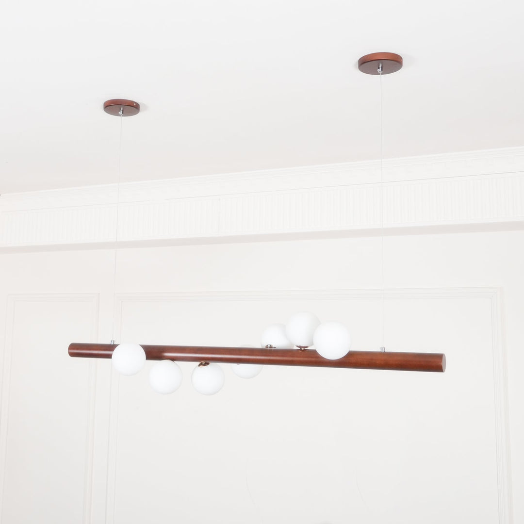 Skandynawska Lampa Wisząca z Drewna
