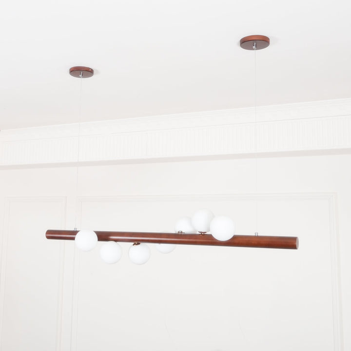 Skandynawska Lampa Wisząca z Drewna