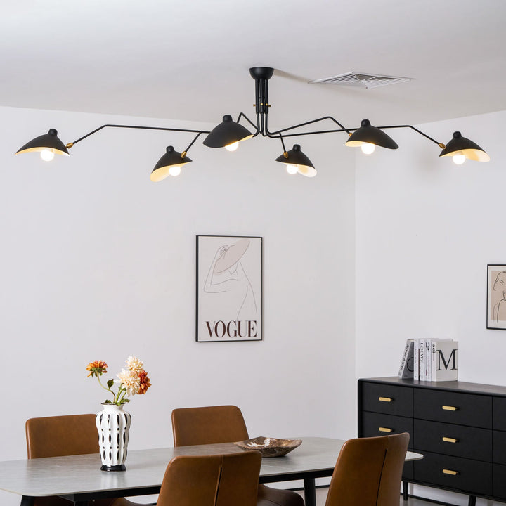Lampa sufitowa z wieloma ramionami A