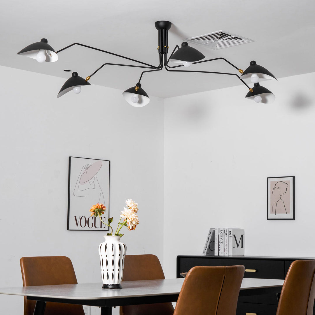 Lampa sufitowa z wieloma ramionami A