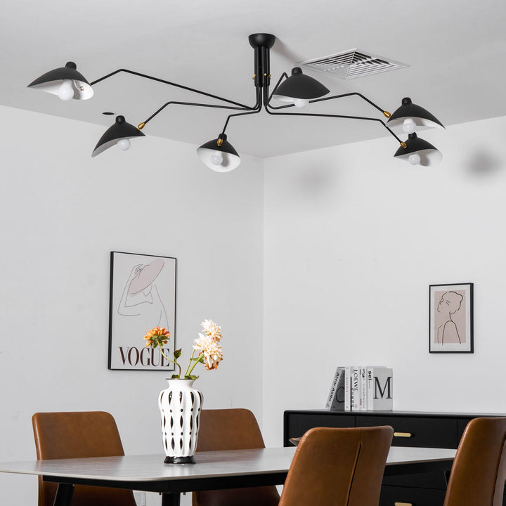 Lampa sufitowa z wieloma ramionami A