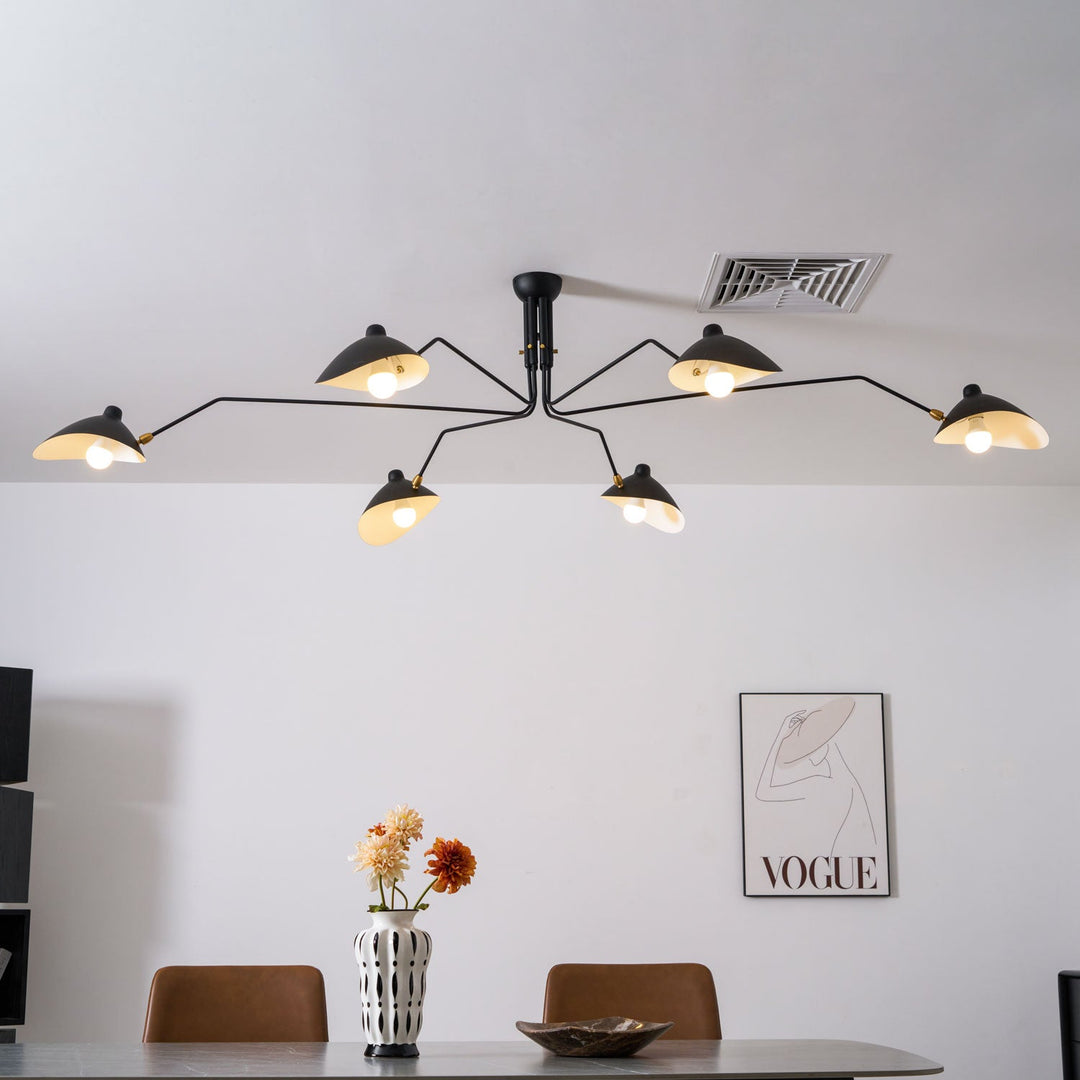 Lampa sufitowa z wieloma ramionami A