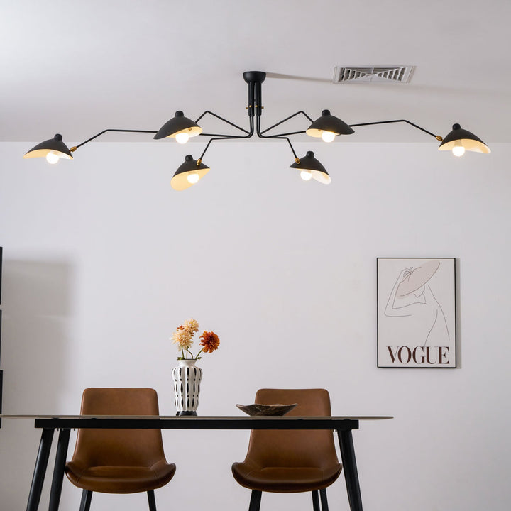 Lampa sufitowa z wieloma ramionami A