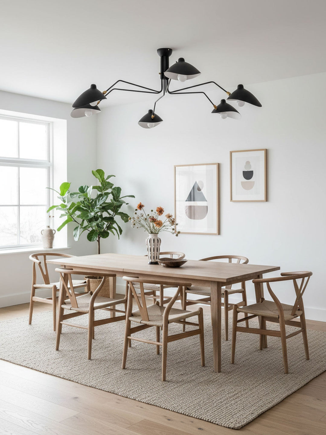 Lampa sufitowa z wieloma ramionami A