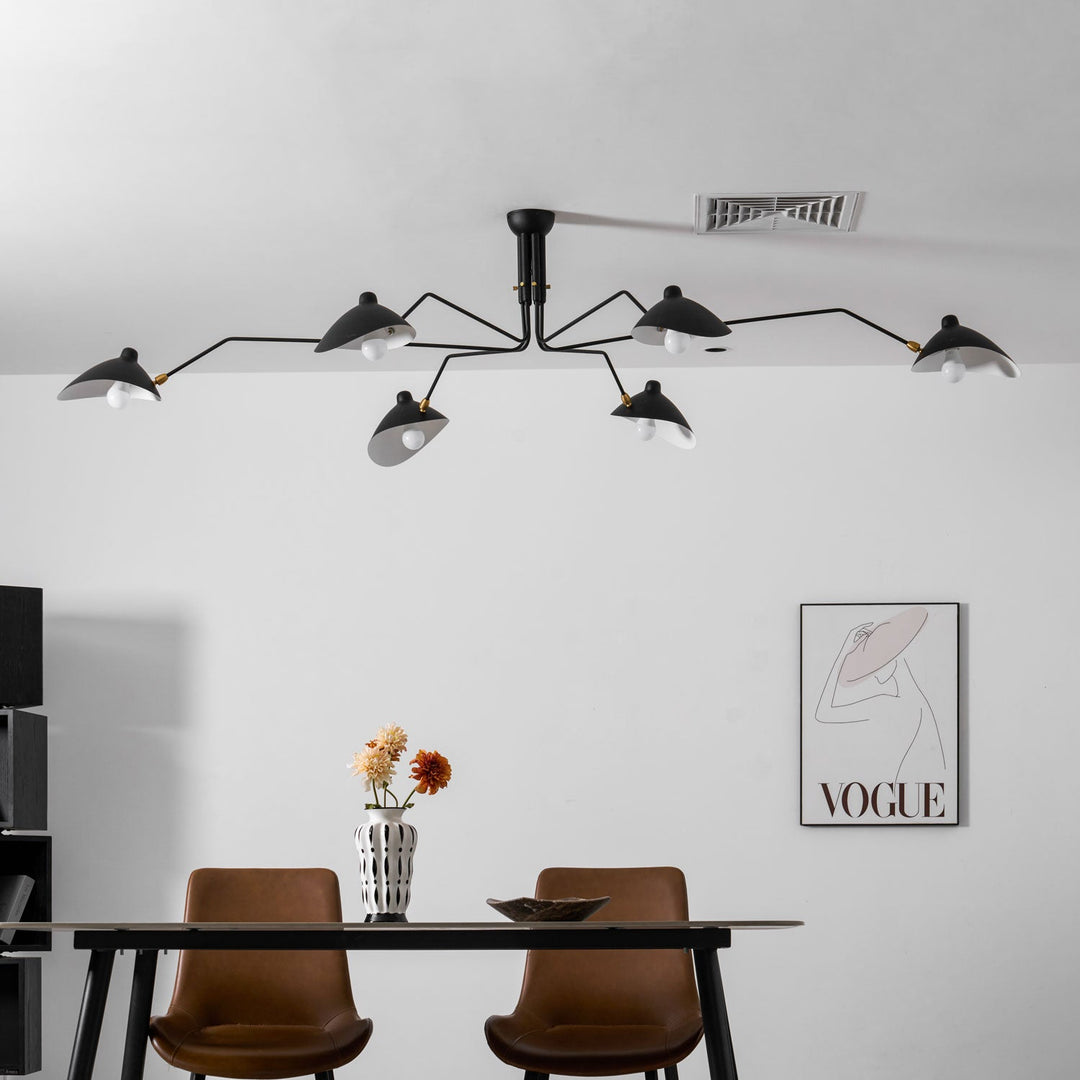 Lampa sufitowa z wieloma ramionami A