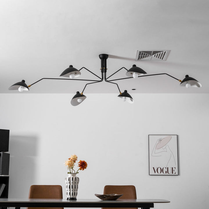 Lampa sufitowa z wieloma ramionami A
