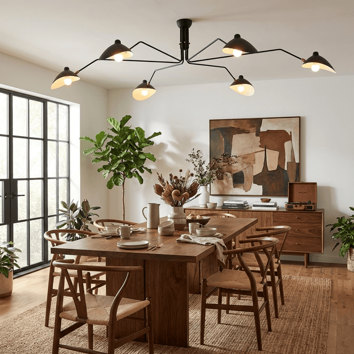Lampa sufitowa z wieloma ramionami A