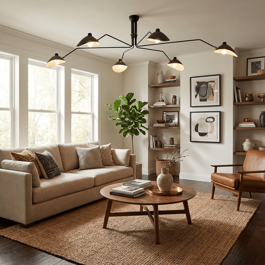 Lampa sufitowa z wieloma ramionami A