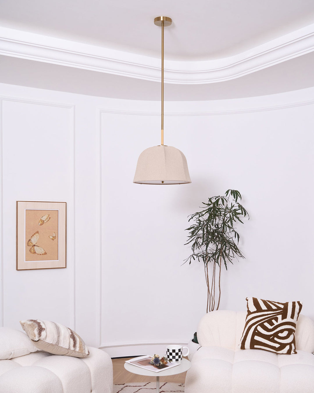 Lampa wisząca Sienna z lnu