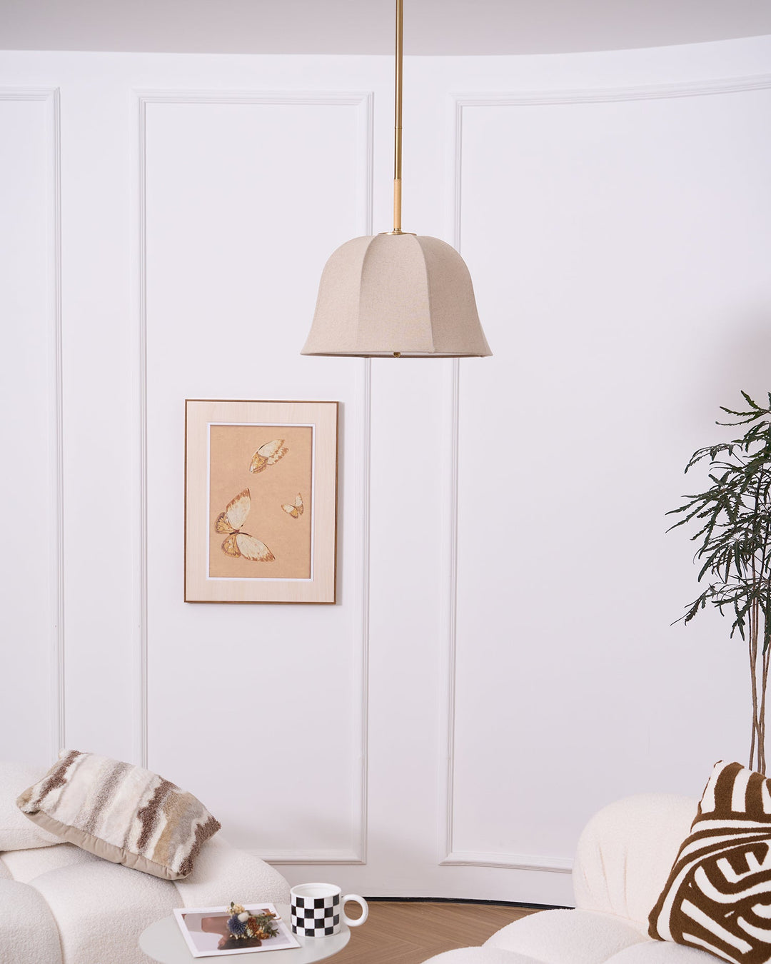 Lampa wisząca Sienna z lnu