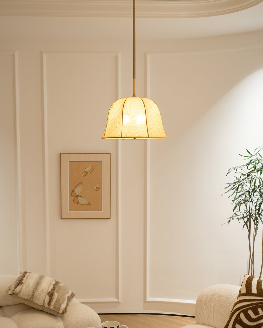 Lampa wisząca Sienna z lnu