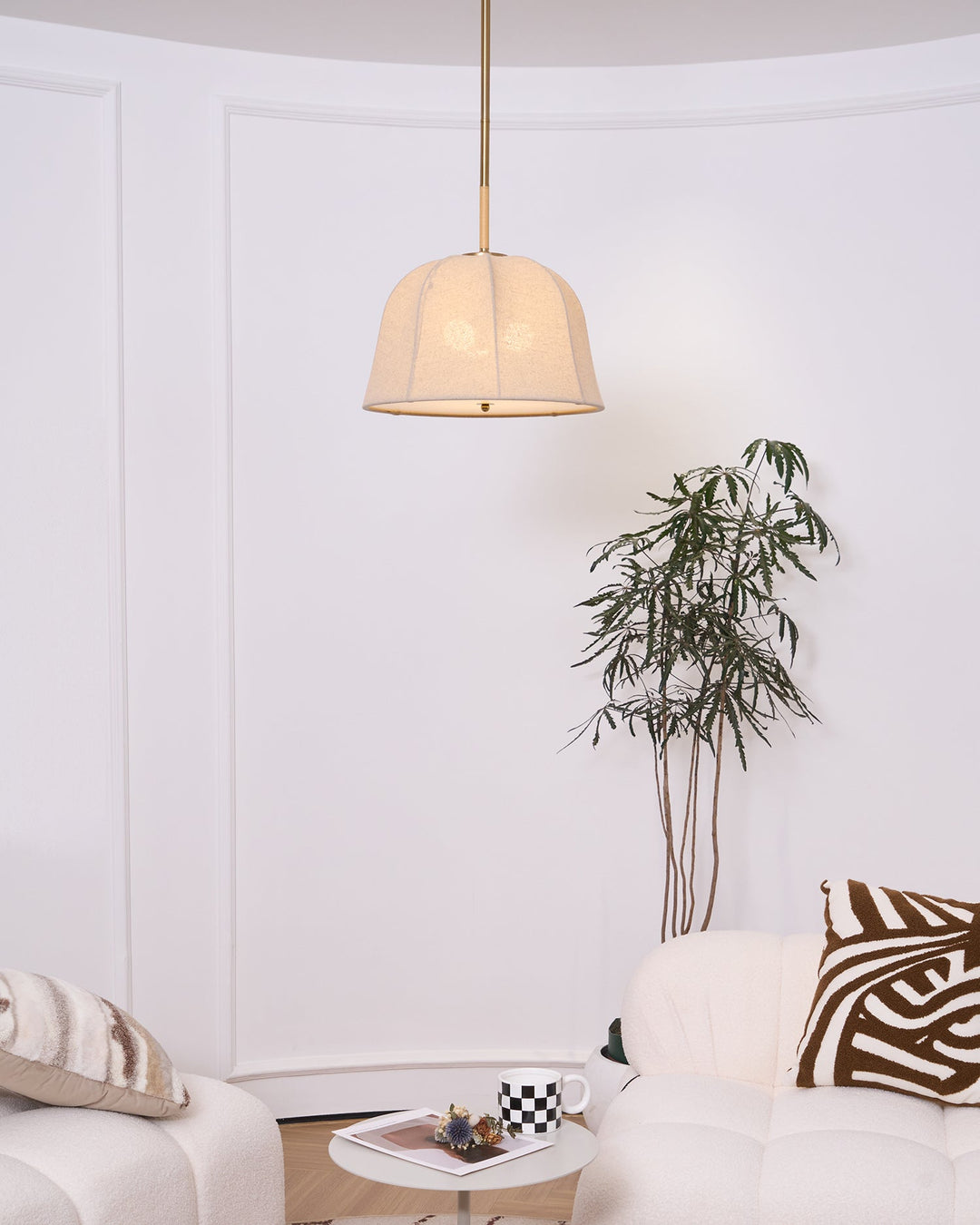 Lampa wisząca Sienna z lnu