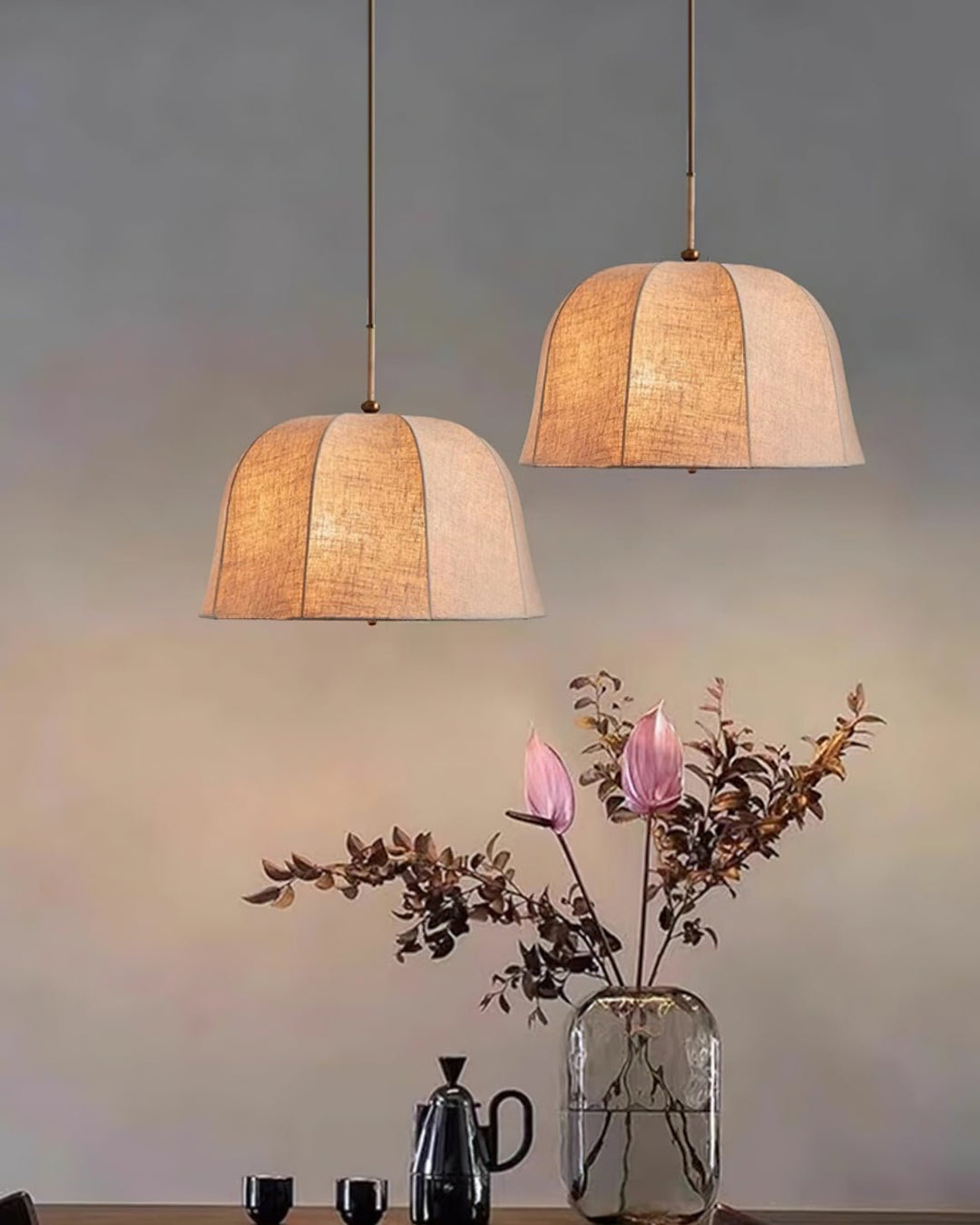 Lampa wisząca Sienna z lnu