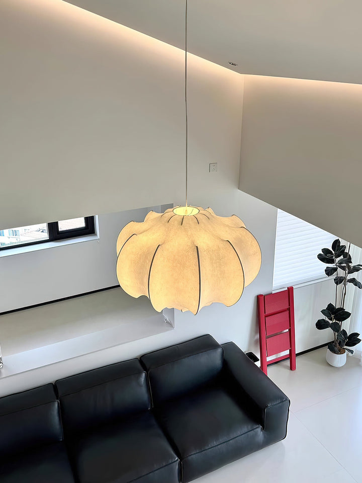 Lampa wisząca z jedwabiu Silken Lotus