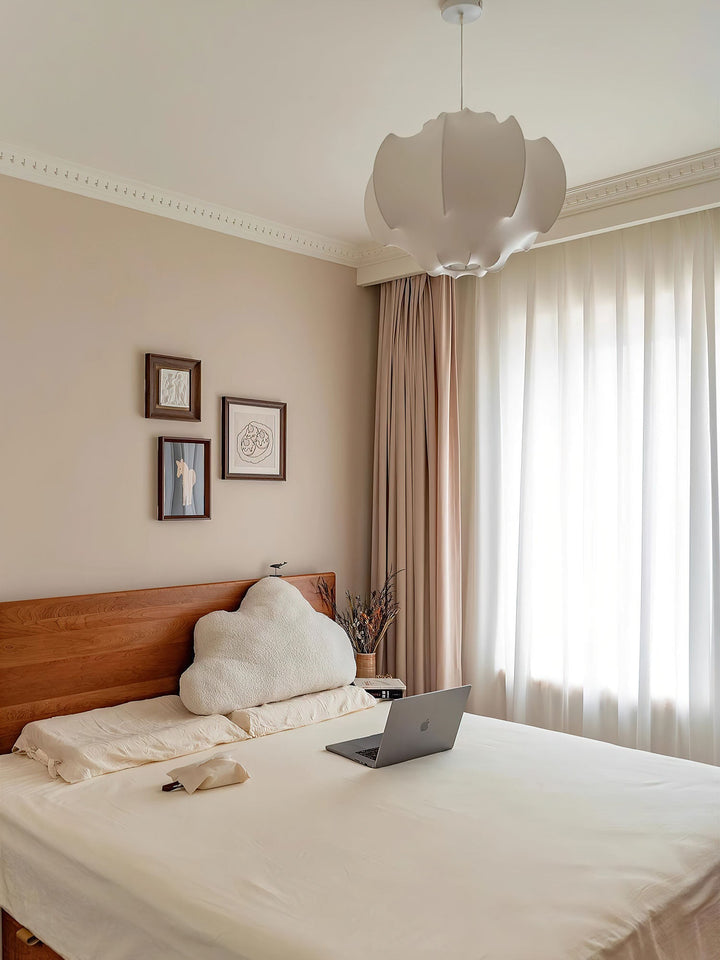Lampa wisząca z jedwabiu Silken Lotus