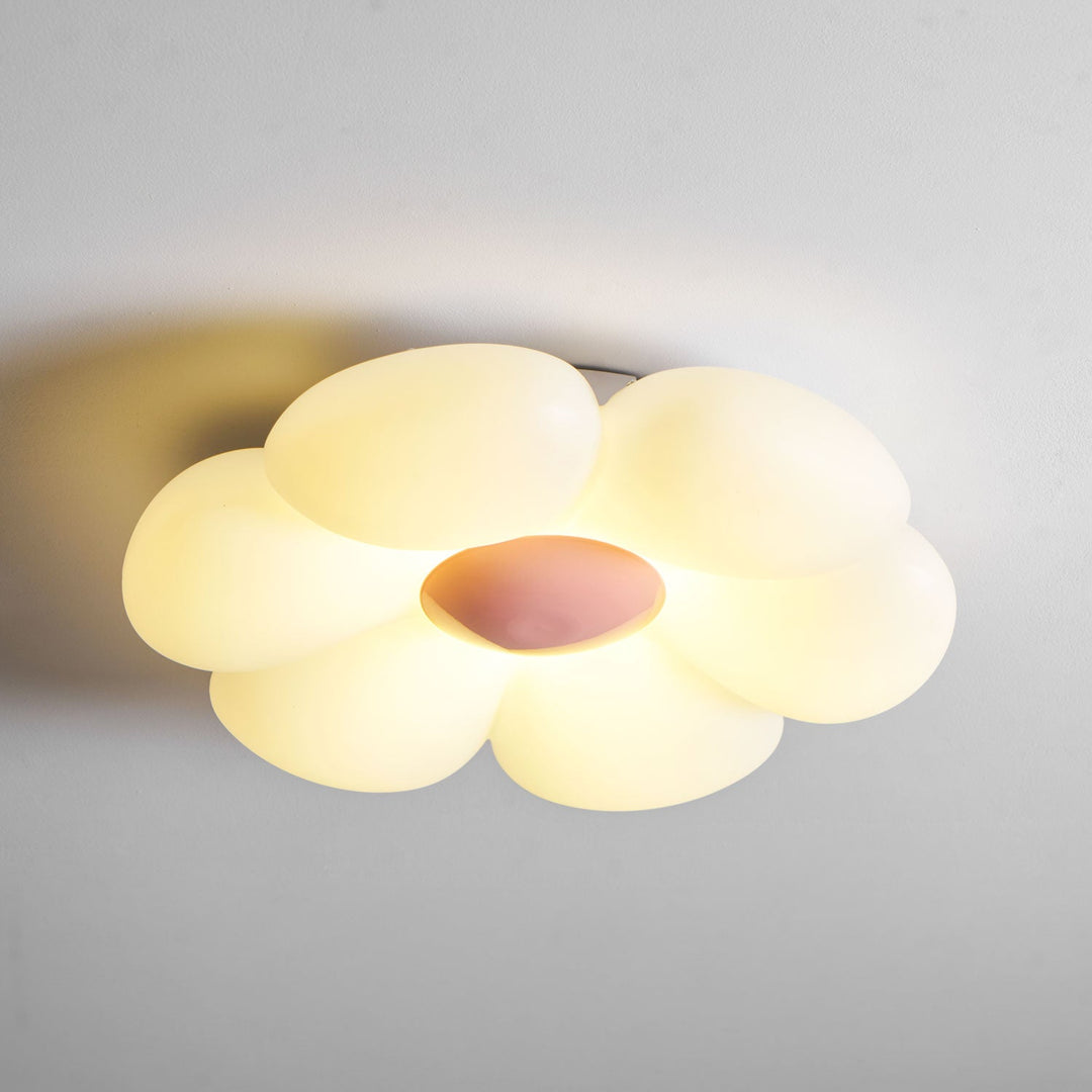 Lampa sufitowa w kształcie kwiatu z sześcioma płatkami do pokoju dziecięcego