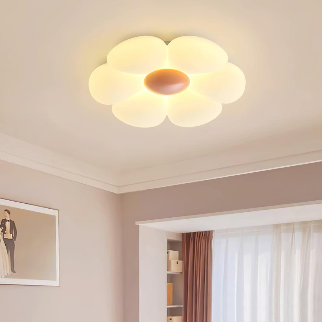 Lampa sufitowa w kształcie kwiatu z sześcioma płatkami do pokoju dziecięcego