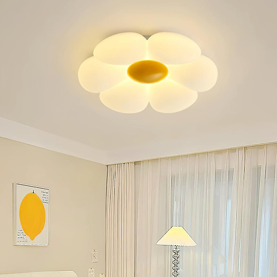 Lampa sufitowa w kształcie kwiatu z sześcioma płatkami do pokoju dziecięcego