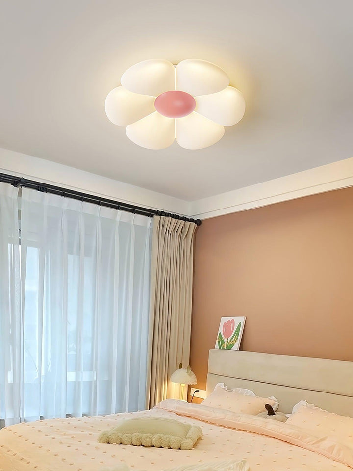 Lampa sufitowa w kształcie kwiatu z sześcioma płatkami do pokoju dziecięcego