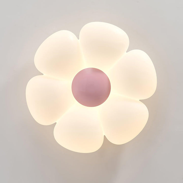 Lampa sufitowa w kształcie kwiatu z sześcioma płatkami do pokoju dziecięcego