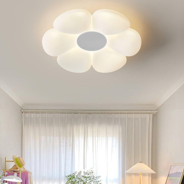 Lampa sufitowa w kształcie kwiatu z sześcioma płatkami do pokoju dziecięcego