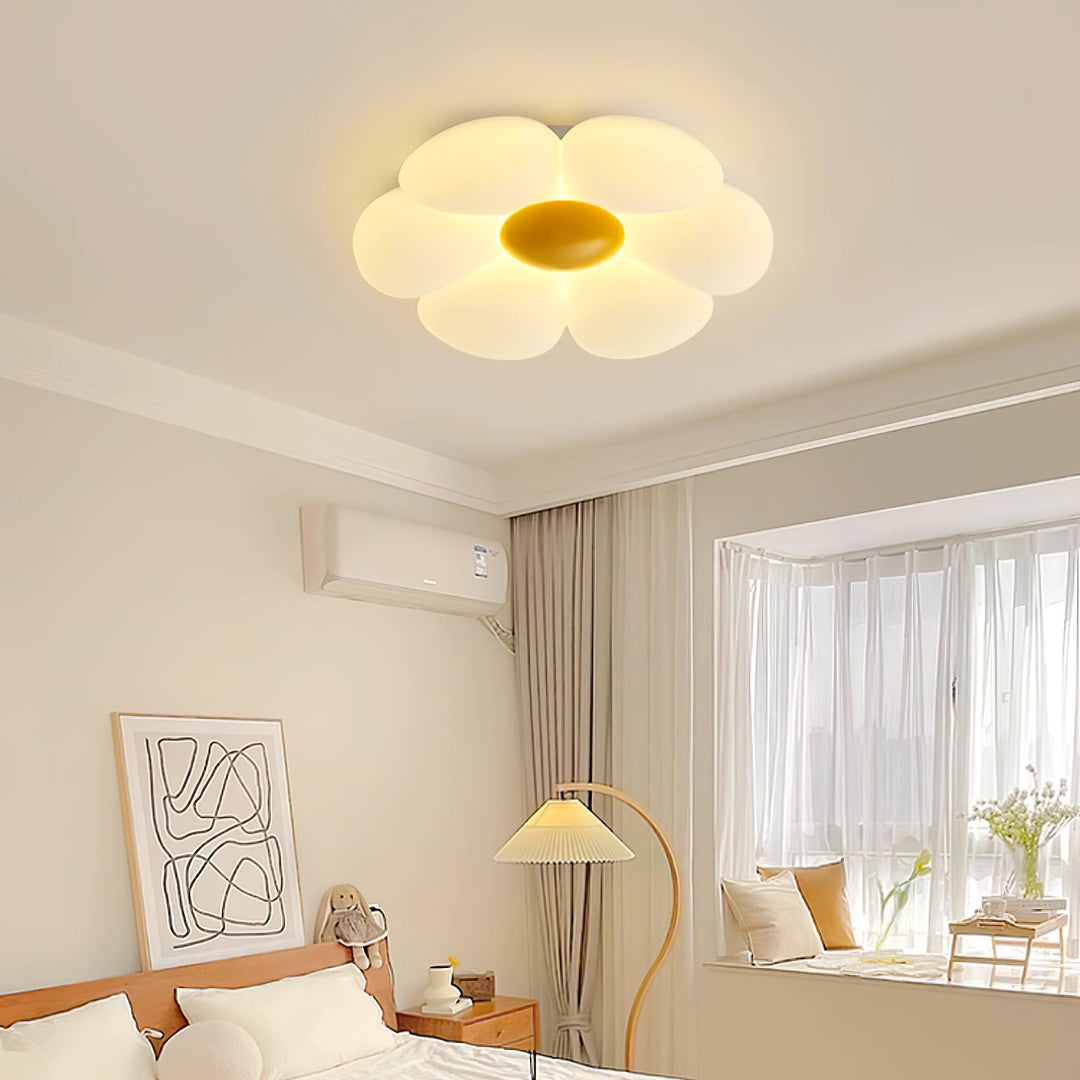 Lampa sufitowa w kształcie kwiatu z sześcioma płatkami do pokoju dziecięcego