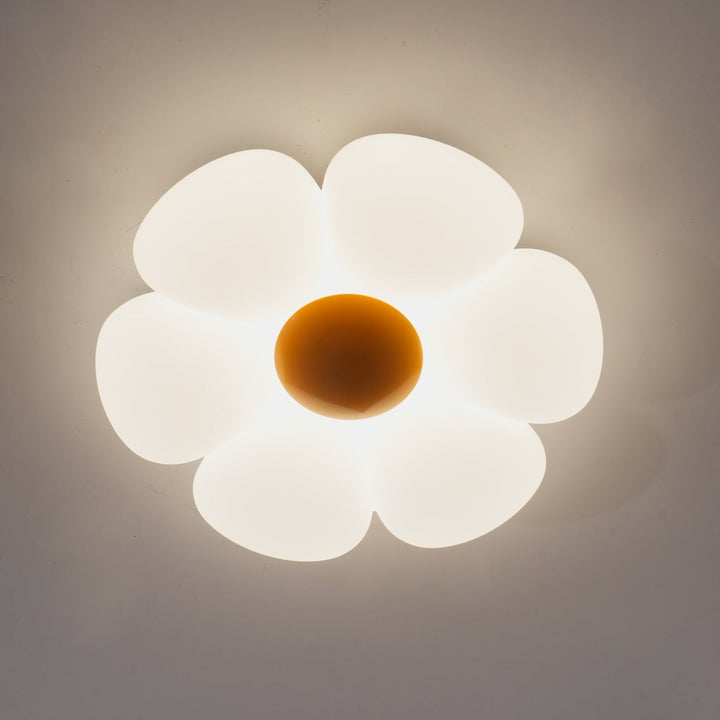 Lampa sufitowa w kształcie kwiatu z sześcioma płatkami do pokoju dziecięcego
