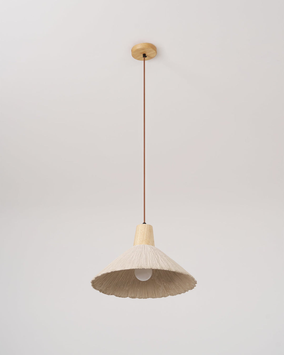 Lampa Wisząca Z Betonu Z Faldami