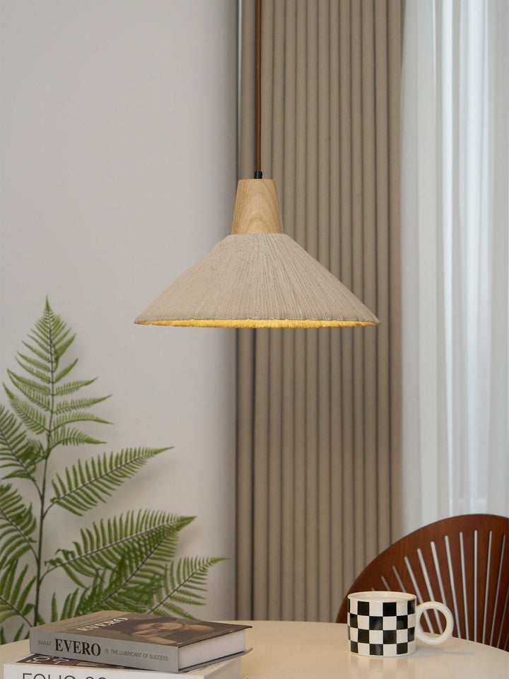 Lampa Wisząca Z Betonu Z Faldami