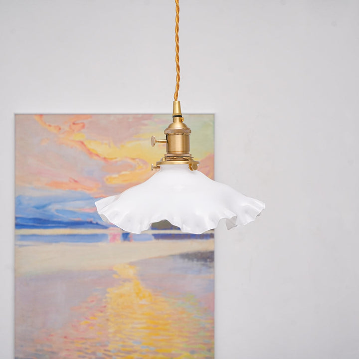 Mała Lampa Wisząca z Kwiatowym Wzorem