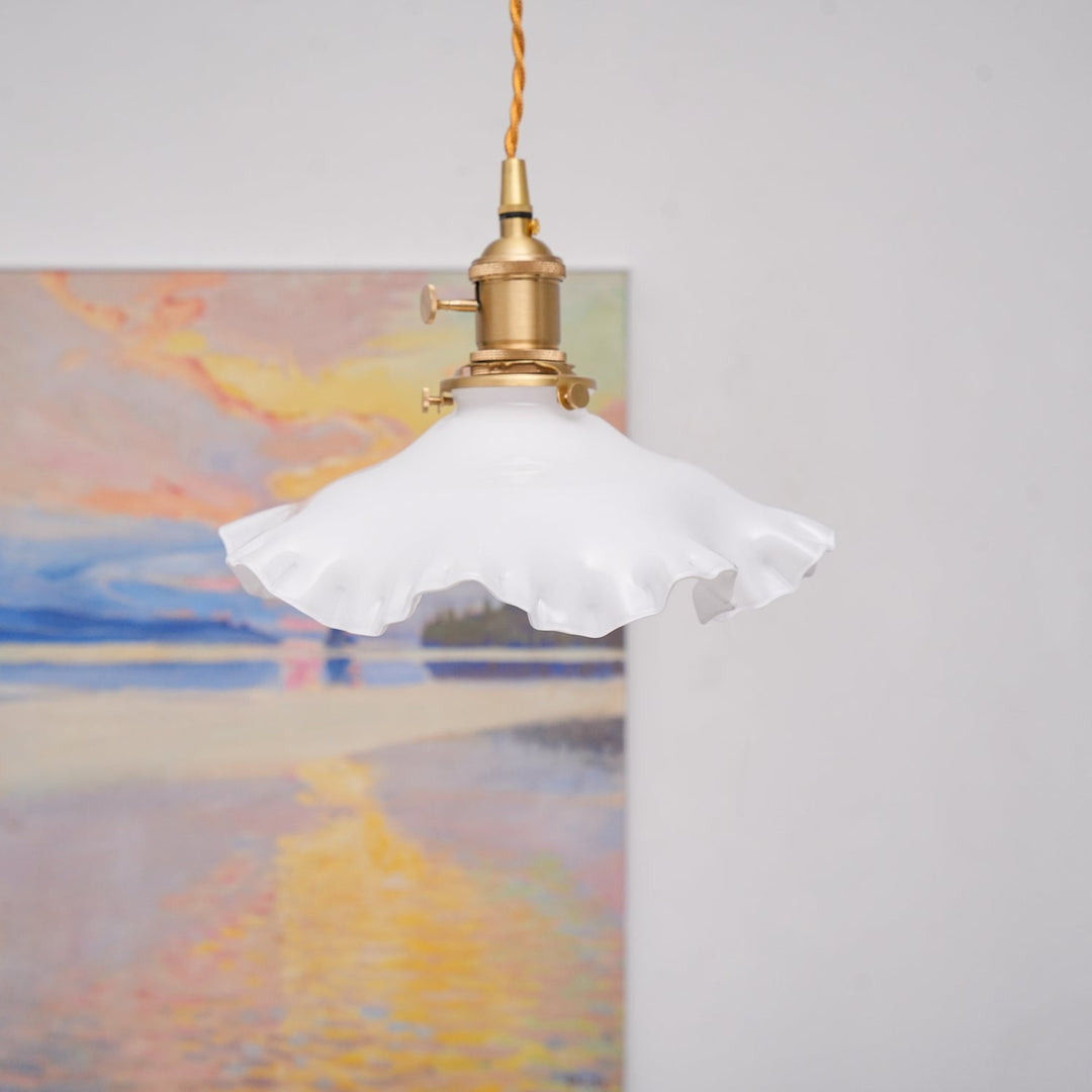 Mała Lampa Wisząca z Kwiatowym Wzorem