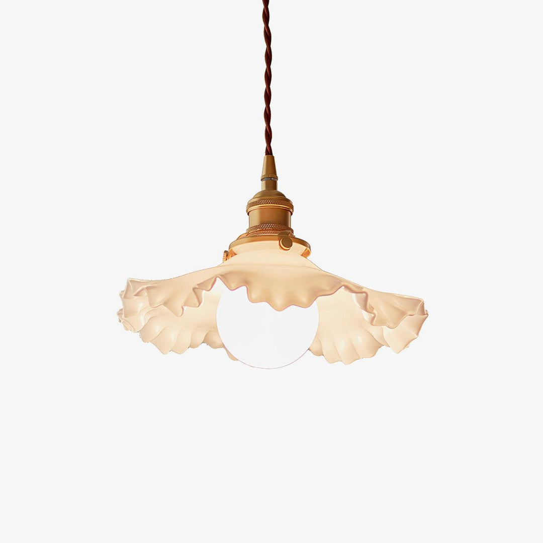 Mała Lampa Wisząca z Kwiatowym Wzorem