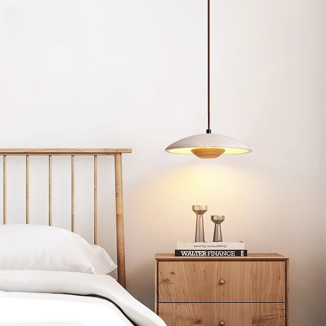 Lampa Wisząca Solara z Drewna