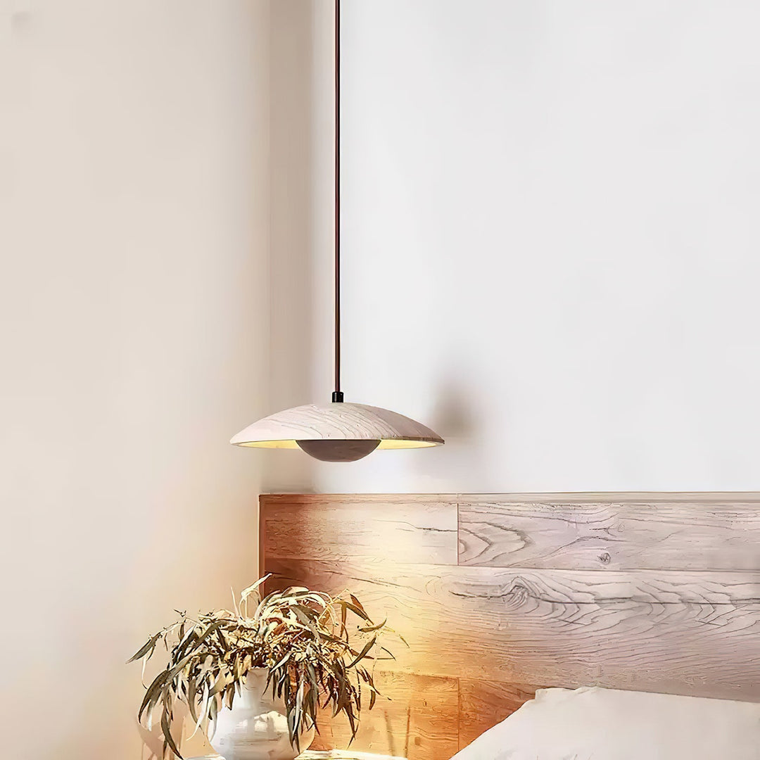 Lampa Wisząca Solara z Drewna