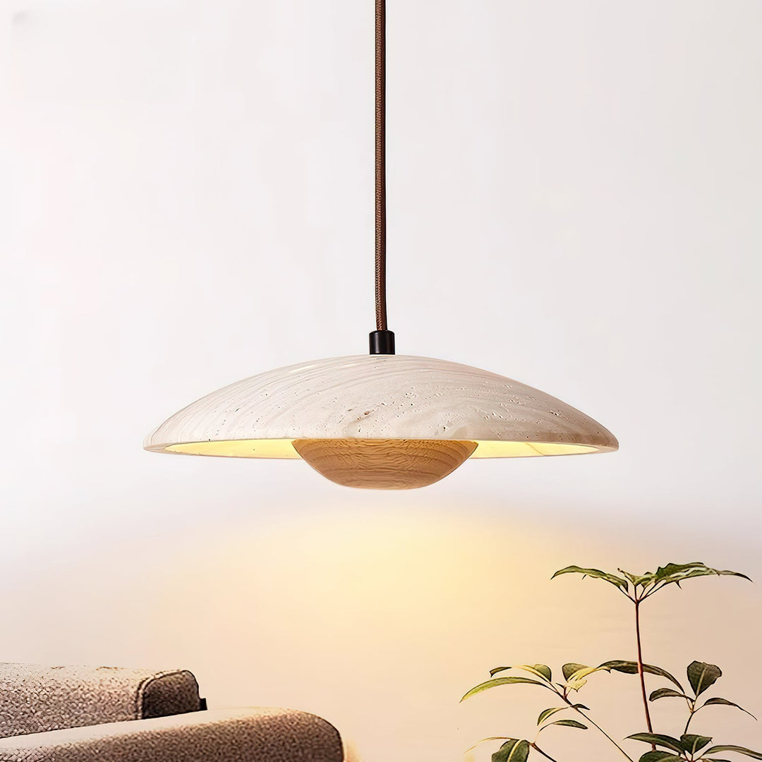 Lampa Wisząca Solara z Drewna