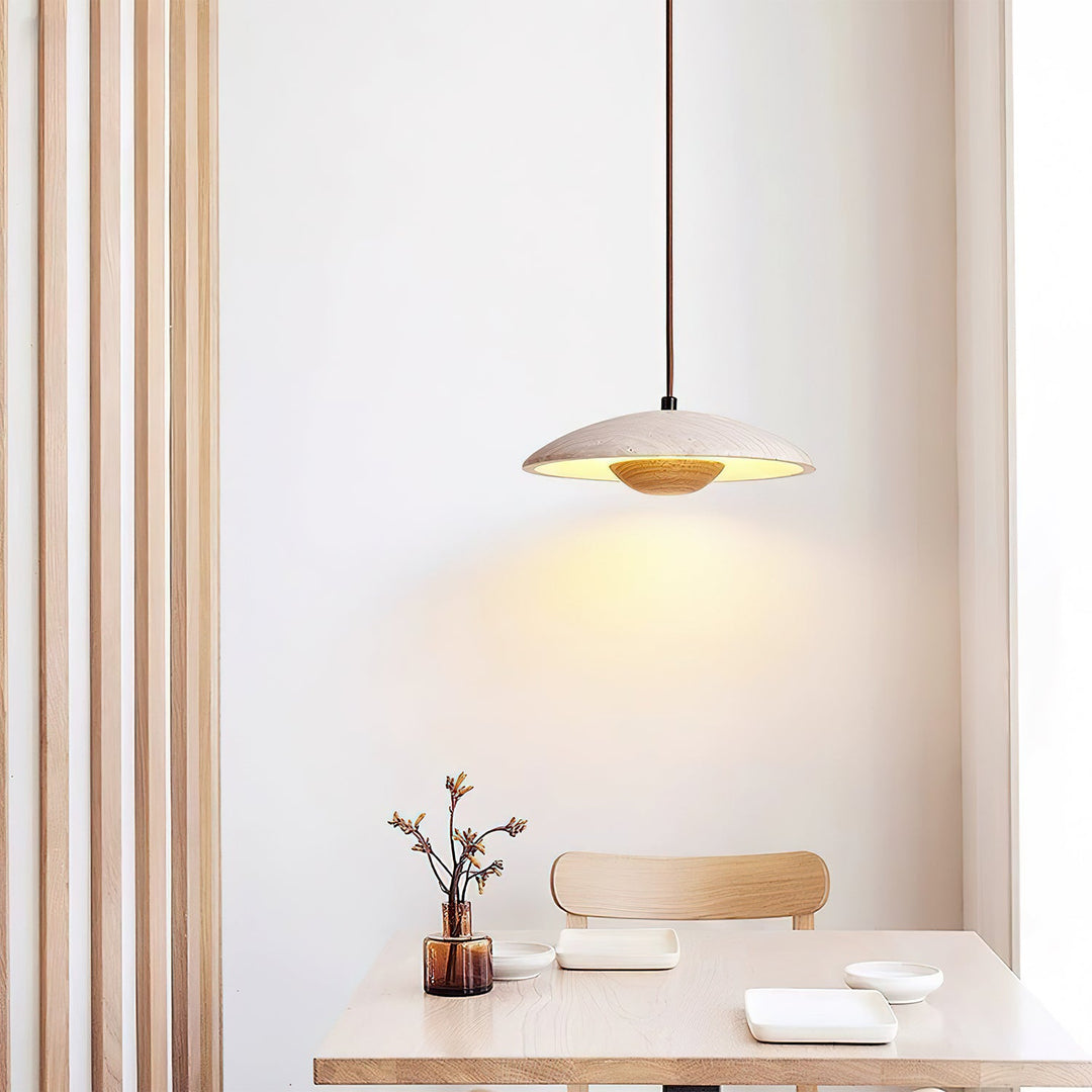 Lampa Wisząca Solara z Drewna