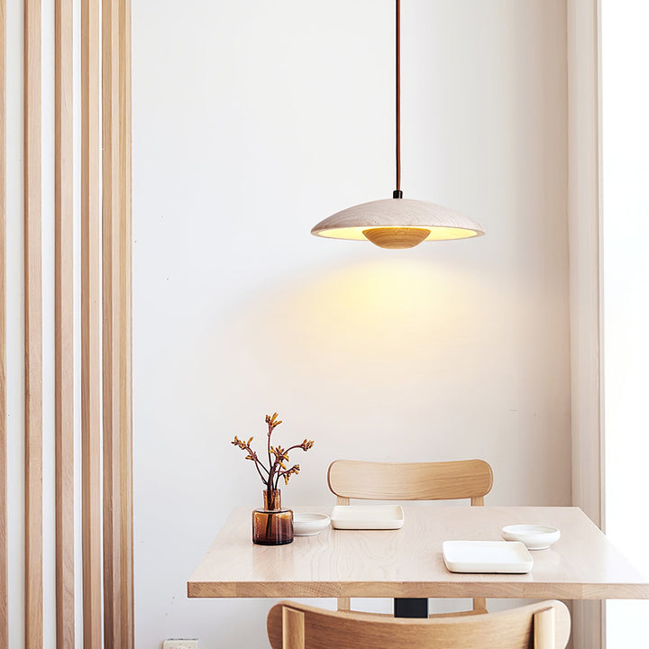 Lampa Wisząca Solara z Drewna