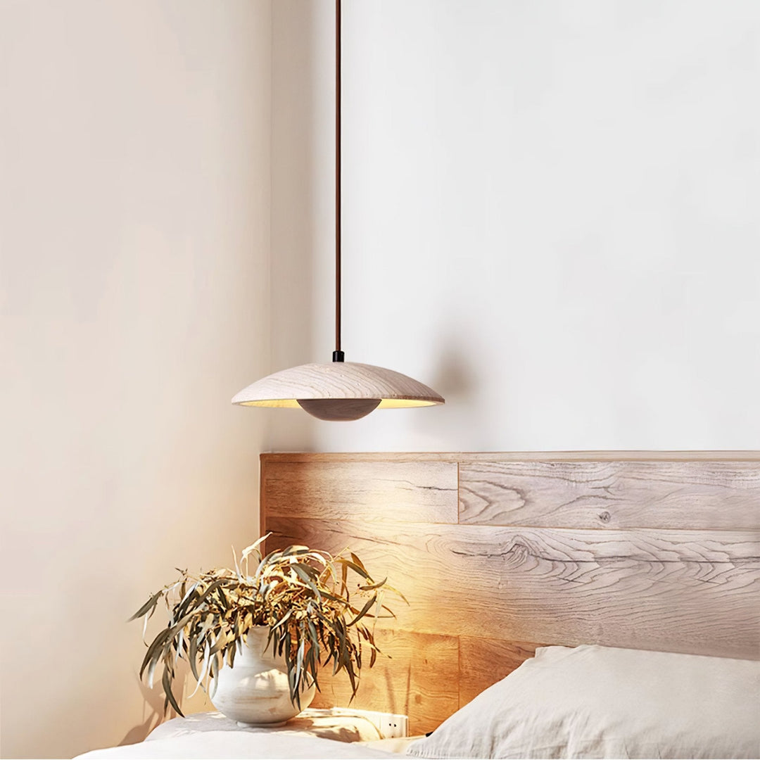 Lampa Wisząca Solara z Drewna