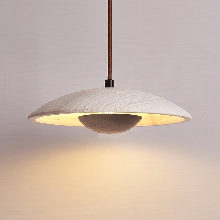Lampa Wisząca Solara z Drewna