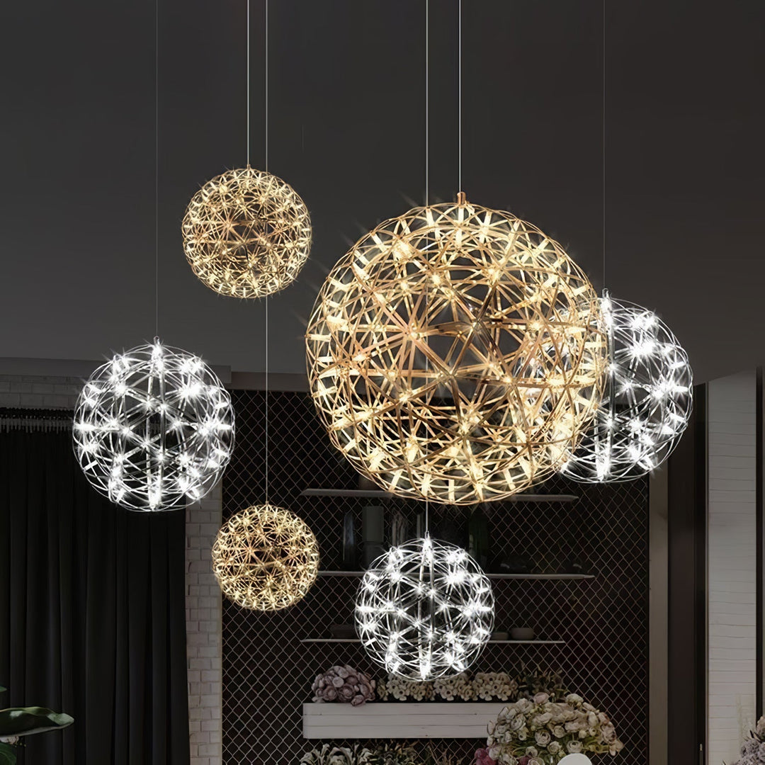 Złota Lampa Wisząca Spark Ball