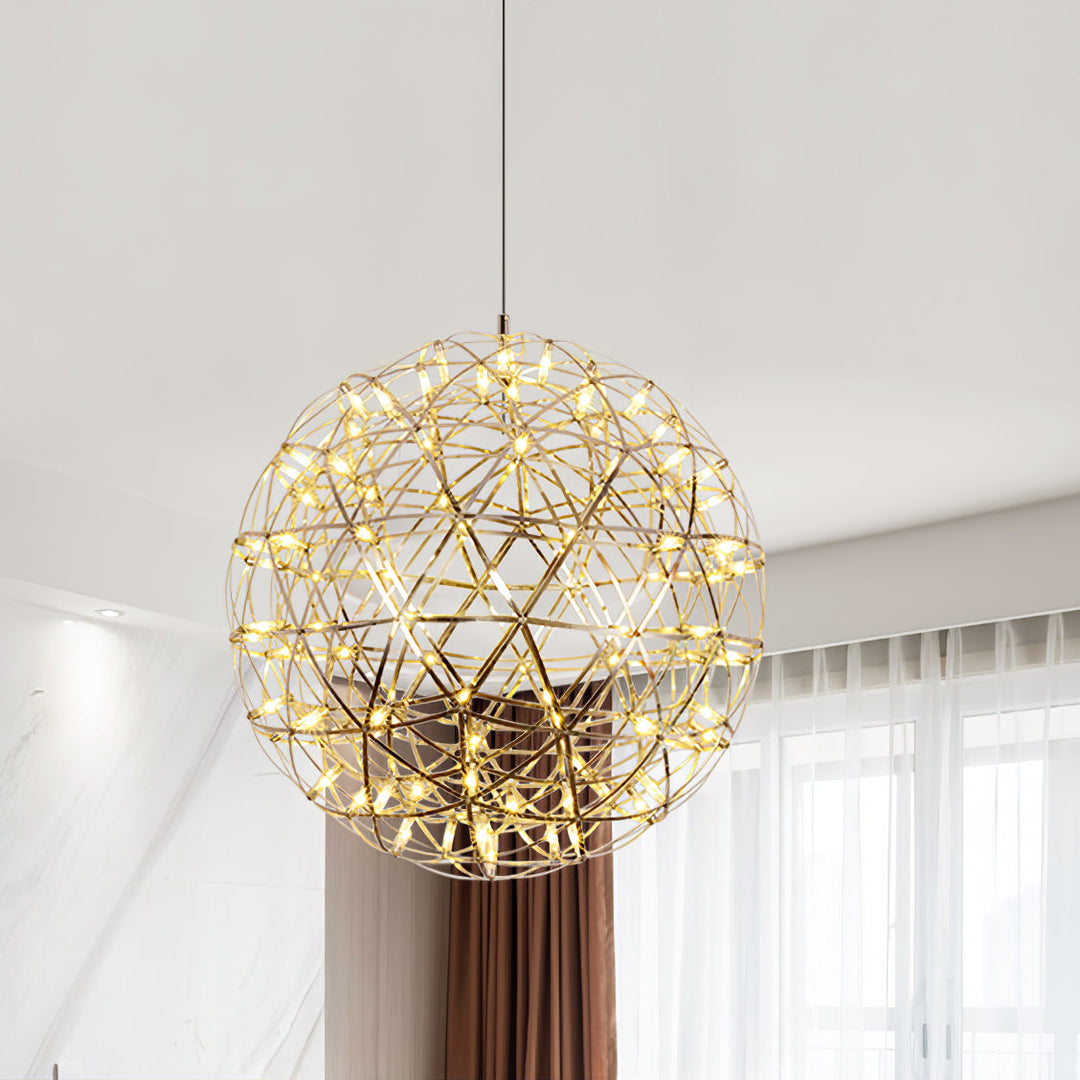 Srebrna Lampa Wisząca Spark Ball