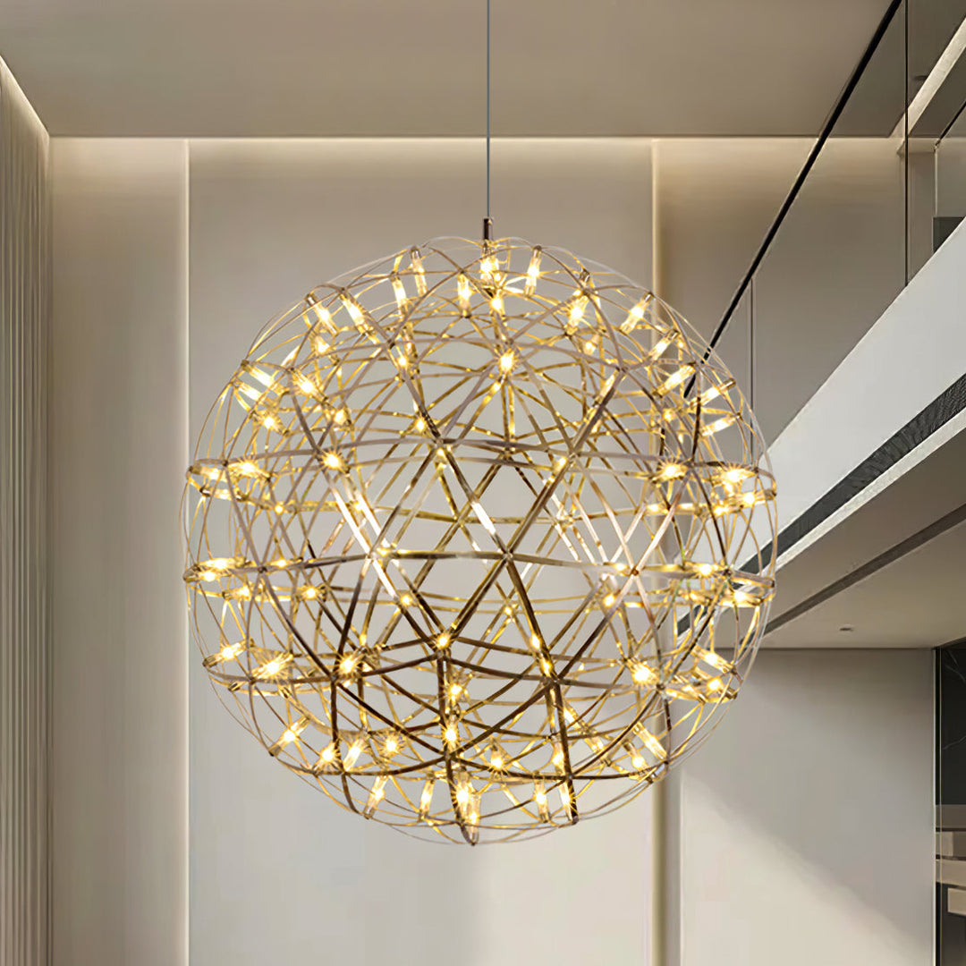 Srebrna Lampa Wisząca Spark Ball
